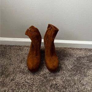 Brown Suede Ankle Boots